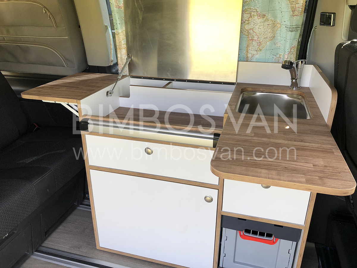 Fabricante pubertad Reunión Mueble cocina lateral para VW T6 | Bimbos Van | Furgonetas Girona